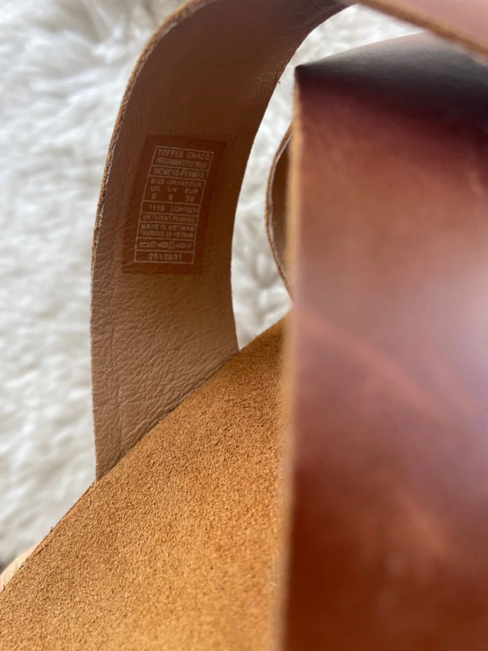 Chaco Wayfarer Slide Leather Sandals Toffee NWOT - Picture 10 of 12
